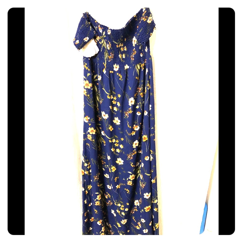 Flower off shoulder dress
